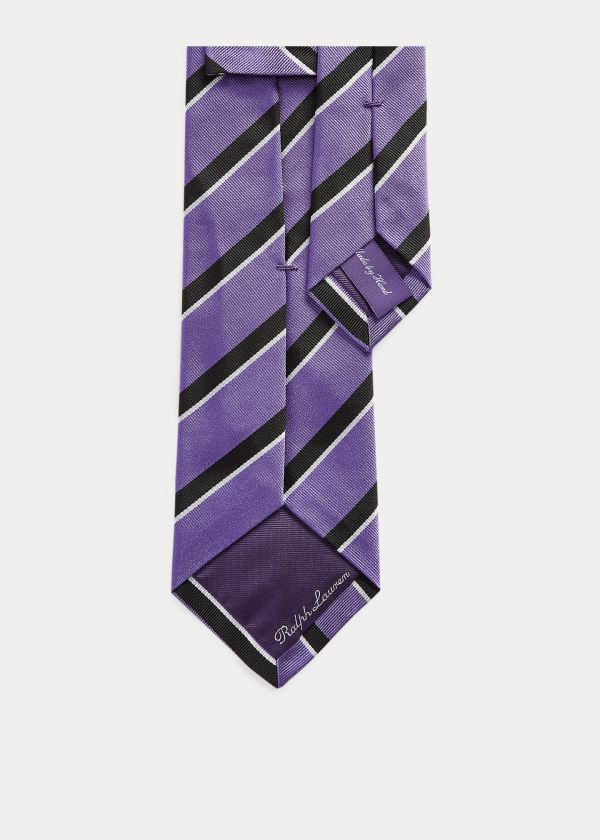 Men's Ralph Lauren Striped Silk Repp Ties | 875304LPS